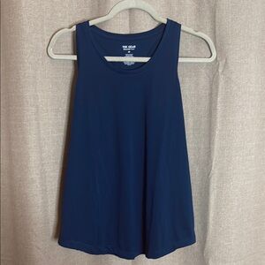 Navy Blue Sleeveless Tank Top A-Line Style